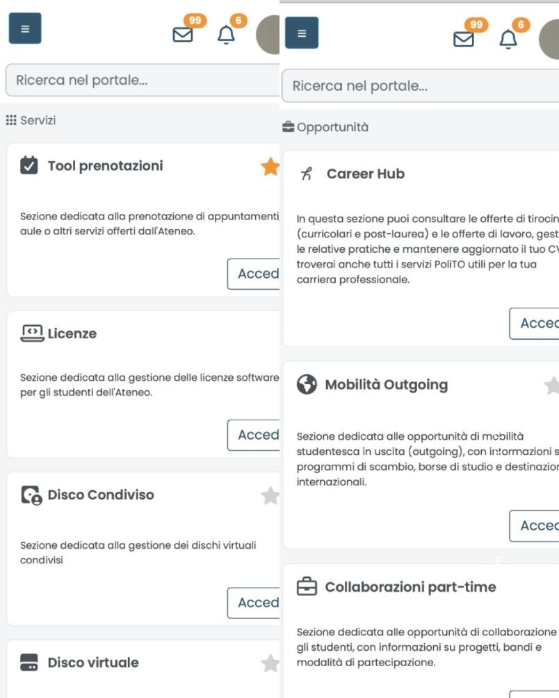 screenshot portale della didattica